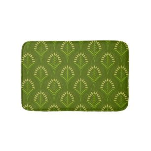 Green Art Deco Bath Mat
