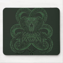 Green Art Deco Cobra | Ornamental Symmetrical Snak
