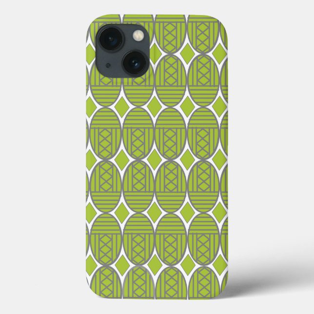 Green Art Deco Ovals  Case-Mate iPhone Case (Back)