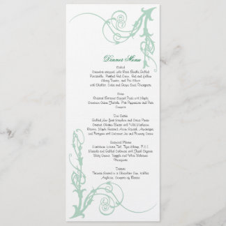 Green Art Nouveau Menu