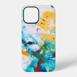 Green Artistic Canva. Purple Cool Illustration. Or iPhone 12 Case