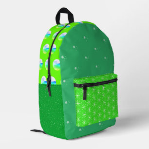 Green artistic polka dots Backpack