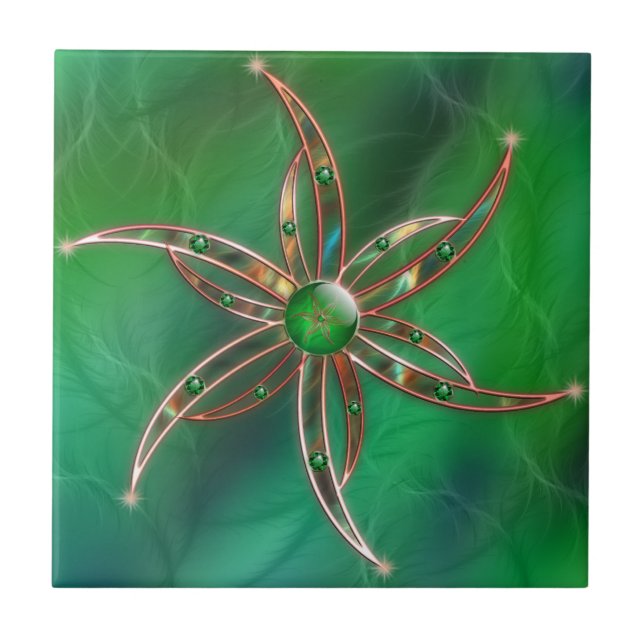 Green As the Grass Decorative Tile (Front)