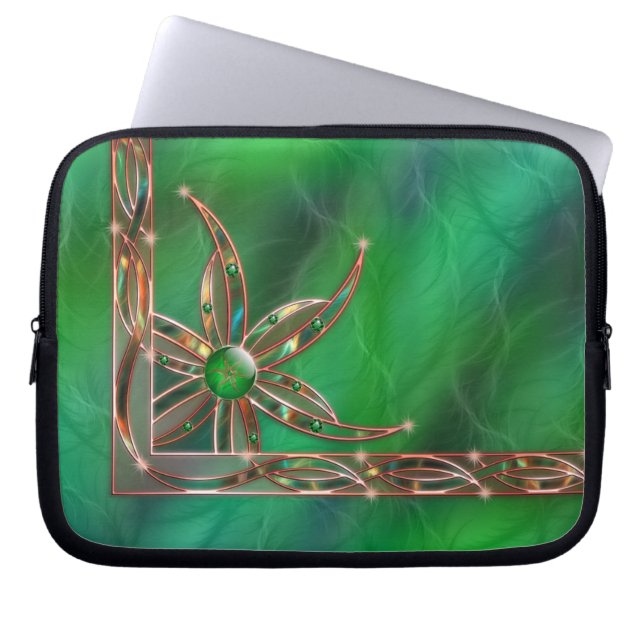 Green As the Grass Laptop Sleeve (Front)