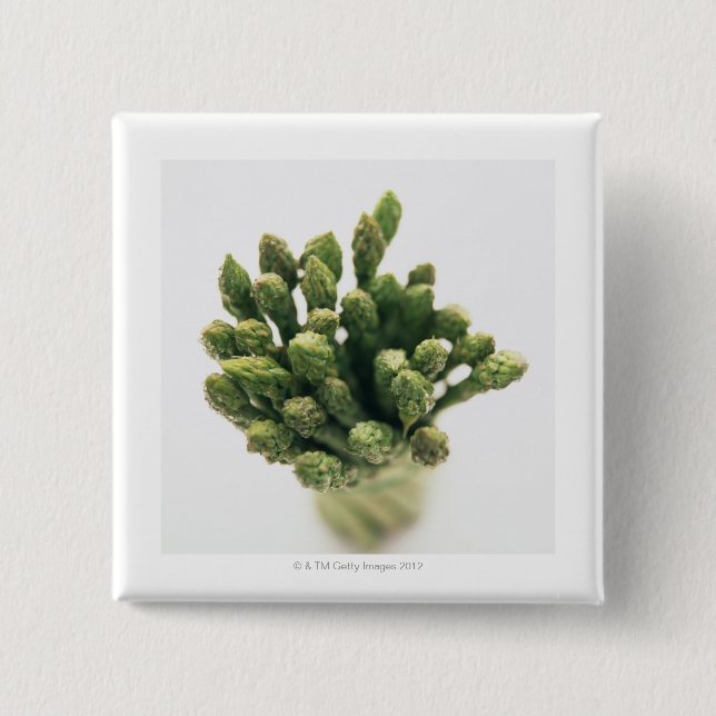 Green Asparagus 15 Cm Square Badge (Front)