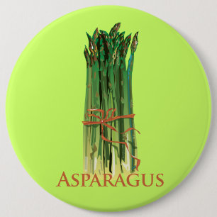 Green Asparagus 6 Cm Round Badge