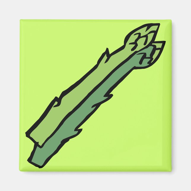 Green asparagus magnet (Front)