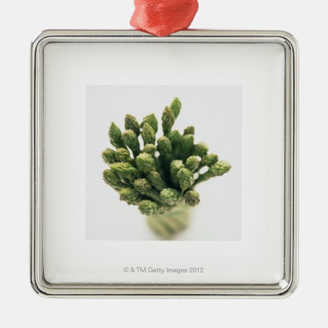 Green Asparagus Metal Ornament (Front)
