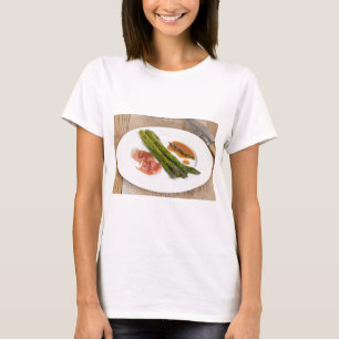 Green asparagus with ham and sauce T-Shirt