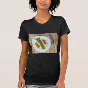 Green asparagus with ham and sauce T-Shirt
