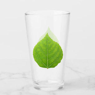 Green Aspen Leaf #11 Glass