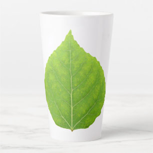 Green Aspen Leaf #11 Latte Mug