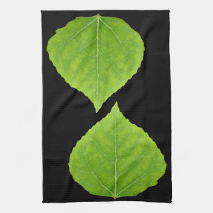 Green Aspen Leaf #11 Tea Towel