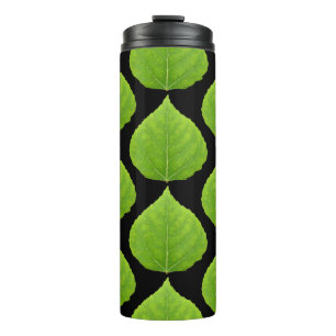Green Aspen Leaf #11 Thermal Tumbler