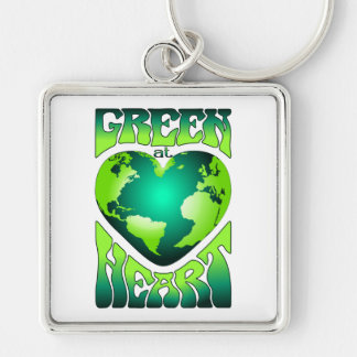 GREEN AT HEART Eco Environmentally Friendly Retro Key Ring