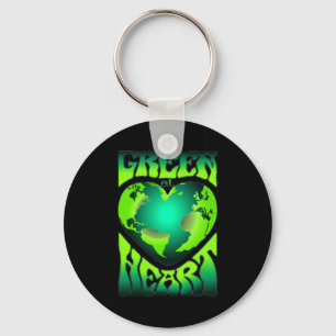Green At Heart Eco Environmentally Friendly Retro Key Ring