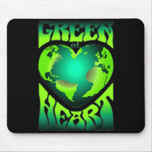 Green At Heart Eco Environmentally Friendly Retro Mouse Pad
