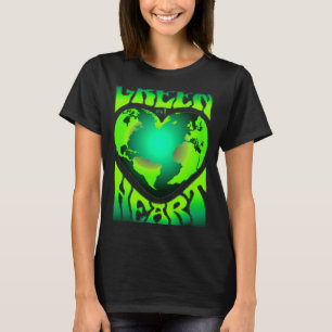 Green At Heart Eco Environmentally Friendly Retro T-Shirt