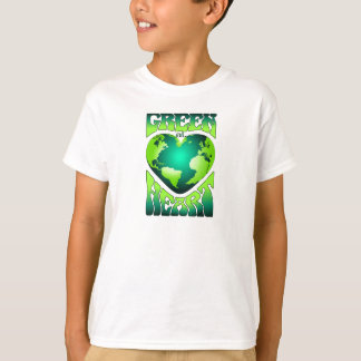 GREEN AT HEART Eco Environmentally Friendly Retro T-Shirt