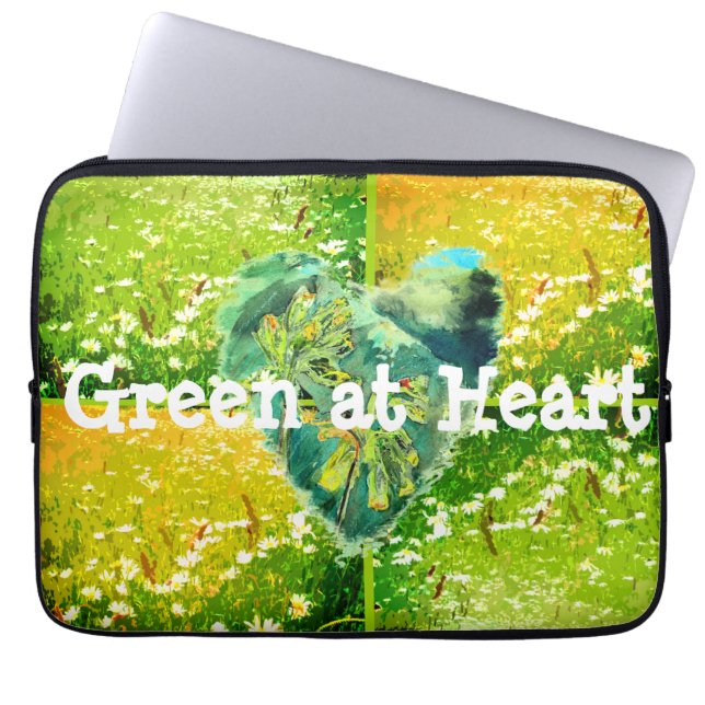 Green at Heart Laptop Sleeve (Front)