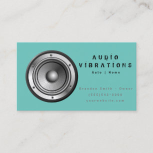 Green Audio Stereo Installation Business Card