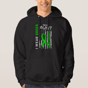 Green Aunt Kidney Disease Cerebral Palsy Awareness Hoodie