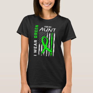 Green Aunt Kidney Disease Cerebral Palsy Awareness T-Shirt