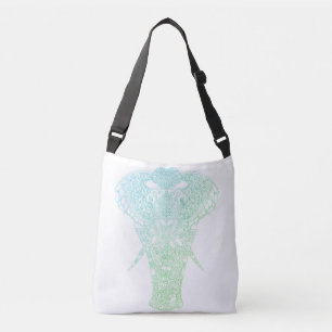 Green Aura Elephant Crossbody Bag