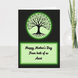 Green Aura Mothers Day Tree Card