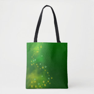 Green Aurora ,christmas greetings. Tote Bag