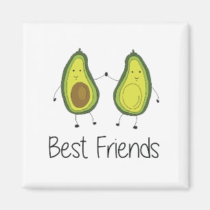 Green Avocado Cartoon Friendship Image Friend Art  Magnet