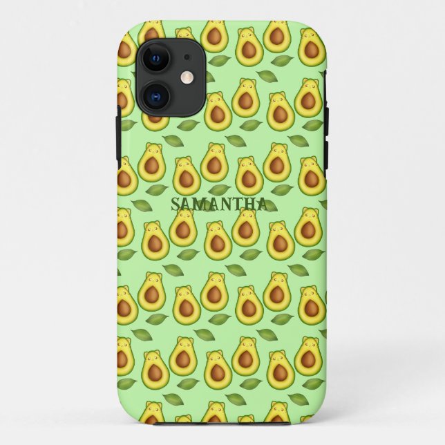Green Avocado Cat  Case-Mate iPhone Case (Back)