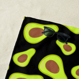 Green Avocados Vegetable Lover Veggie Healthy Food Beach Towel
