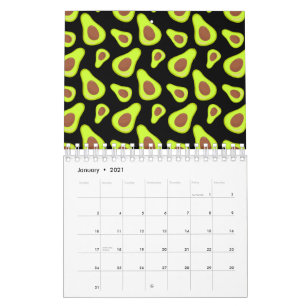 Green Avocados Vegetable Lover Veggie Healthy Food Calendar