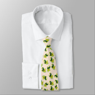 Green Avocados Watercolor Pattern Tie