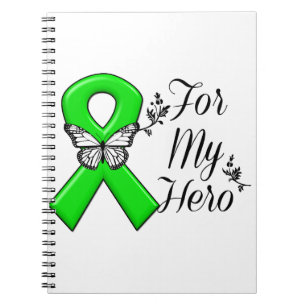 Green Awareness Ribbon For My Hero Notebook