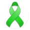 Green Awareness Ribbon Round Sticker