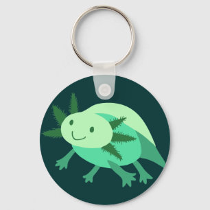 Green Axolotl Key Ring