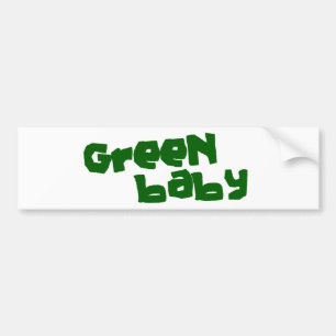 Green baby bumper sticker