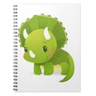 green baby cute dinosaur cartoon notebook