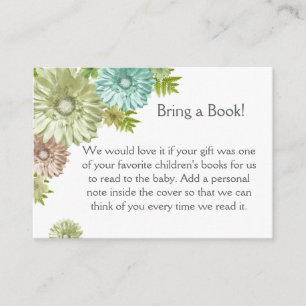 Green Baby In Bloom Brunch Shower Enclosure Card