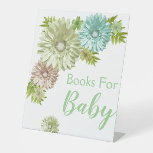 Green Baby In Bloom Brunch Shower  Pedestal Sign