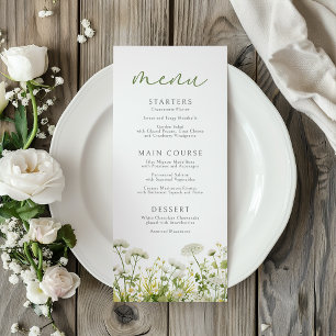 Green Baby In Bloom Floral Wildflower Baby Shower Menu