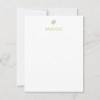 Green Baby Turtle Stationery Personal Note Card