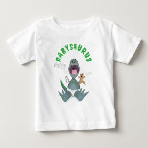 Green Babysaurus T-rex  Baby T-Shirt