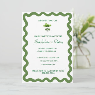 Green Bachelorette Party Invitation