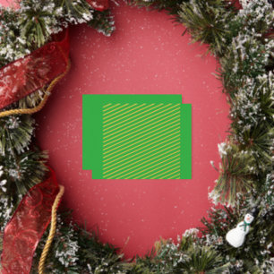 Green Background and White Border for a Modern Aes Foil Holiday Postcard