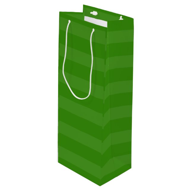 Green Background Wine Gift Bag (Front Angled)