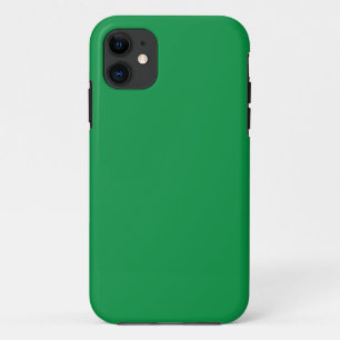 Green Background with White Border for Modern Aest iPhone 11 Case