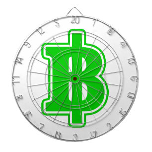 GREEN BAHT SIGN ฿ Thai Money Currency ฿ Dartboard